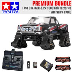 Tamiya RC 58690 Landfreeder Quadtrack (TT-02FT) 1:10 Premium Stick Radio Bundle