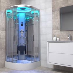 Insignia Non Steam Enclosure Shower Cabin 900x900 Premium Quadrant Chrome Frame
