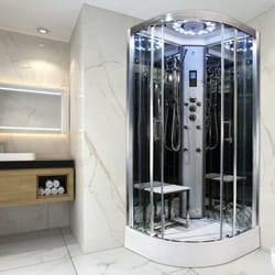 Insignia Quadrant Steam Enclosure Cubicle Shower Cabin 800x800 Platinum Range