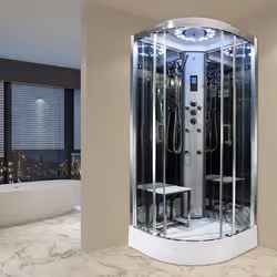 Insignia Steam Enclosure Quadrant Shower Cabin 900x900 Platinum Range Chrome