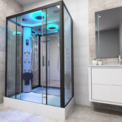 Insignia Premium Shower Cabin Enclosure Rectangular 1400 x 900mm Black Frame