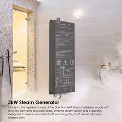 Insignia Homefit 3kw Steam Generator System Touch Control Speaker Set LED Light