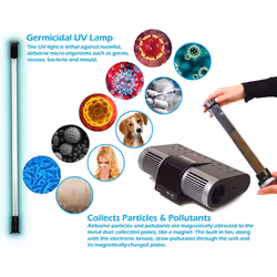 PureMate PM 210UV Ionic Air Purifier & Ioniser with Fan & UV Lamp for Mold, Pets, UV-C Sanitiser Eliminates Germs & Virus for Home & Office Rooms