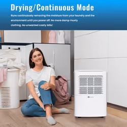 PureMate 12L Portable Dehumidifier with Air Purifier & Continuous Drainage