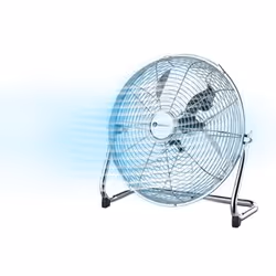 PureMate 14" Chrome Gym Floor Fan, Portable Cooling Fan for Home and office with 3 Speeds and Adjustable Fan Head with Tiltin ...