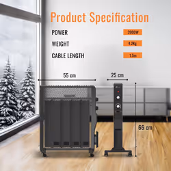 PureMate Heater Oil Free with Mica Panels, 2000W