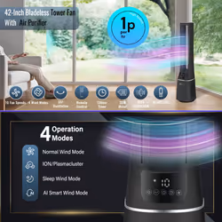 PureMate 2-in-1 Bladeless Tower Fan & Air Purifier