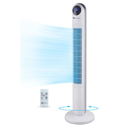 PureMate PM743 Portable Oscillating Cooling Tower Fan 43 with 3 Speed Settings Timer