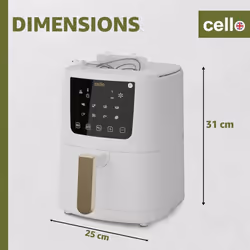 Cello 4 Litre Perfect Temp Compact Air Fryer - White