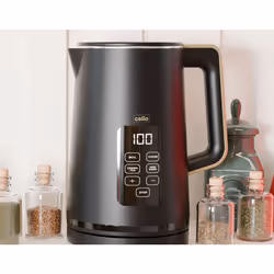 Cello 3000W Electric Digital Kettle with Temperature Control - Black
