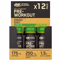 ON Optimum Nutrition Pre Workout Shots Gold 12x60 - Lemon Lime