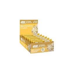 Marshmallow Crunch, Crispy Protein Bars, No Added Sugars, On the Go, Pre-Workout and Post-Workout Gym Snack for Men and