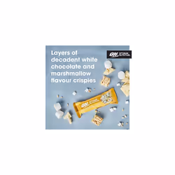 Marshmallow Crunch, Crispy Protein Bars, No Added Sugars, On the Go, Pre-Workout and Post-Workout Gym Snack for Men and