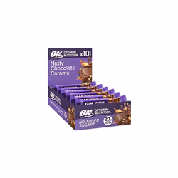 Nutty Chocolate Caramel, Crispy Protein Bars, No Added Sugars, On the Go, Pre-Workout and Post-Workout Gym Snack for Men and  ...