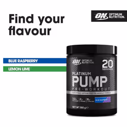 ON Platinum Pump Pre-Workout, Intense Caffeine-Free Pre-Workout Food Supplement with Fruitflow, Beta-Alanine, L-Arginine, L-Citrulline, Blue Raspberry - Additional view 4