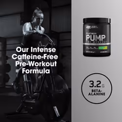 ON Platinum Pump Pre-Workout, Intense Caffeine-Free Pre-Workout Food Supplement with Fruitflow, Beta-Alanine, L-Arginine, L-Citrulline, Lemon Lime