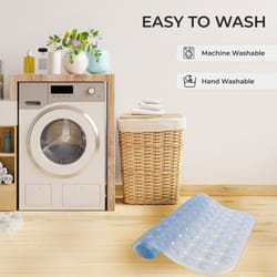 XLong Bath Shower Mat Anti Slip Non Slip Suction Cups Washable Bathroom 100x40cm - Clear