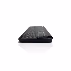 Accuratus AccuMed Glass - Easy Clean Tempered Glass, Wired & Wireless Clinical / Medical Touchpad Keyboard - Black