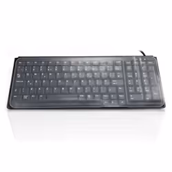 Accuratus SEE-UNI-37X14-5, Keyboard cover, Silicone, 140 mm, 370 mm, 30 g, Translucent