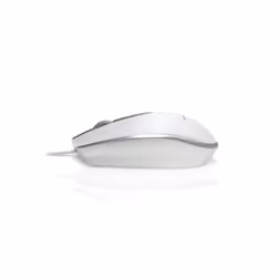 Accuratus M100 MAC USB Type C - USB Type C Wired Full Size Slim Apple Mac Mouse with Silver and Matt White Tactile Case