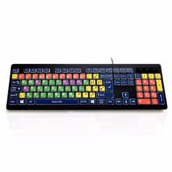 Accuratus KYB-RAINBOW2-MIX, Full-size (100%), Wired, USB, Mecha-membrane key switch, QWERTY, Multicolour