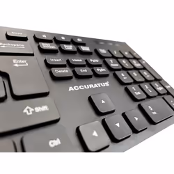 Accuratus KYBAC360U-HUBBLK keyboard Home USB QWERTY UK English Black
