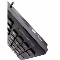 Accuratus KYBAC360U-HUBBLK keyboard Home USB QWERTY UK English Black