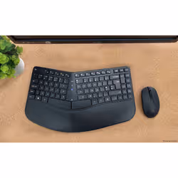 Accuratus Contour keyboard Home RF Wireless + Bluetooth QWERTY UK English Black - Additional view 3
