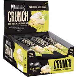 Warrior Crunch - High Protein Bars - 20g Protein in Each bar - Key Lime Pie - 12 x 64g | Warrior Supplements