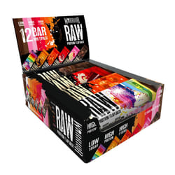 Raw Protein Flapjacks â 12 Bars x 75g Each â Packed with 20g of Protein â Low Sugar, High in Fibre (Variety Box)