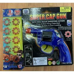 SUPER CAP GUN TRADITIONAL 8 SHOT BOYS TOY PRESENT GIFT BIRTHDAY PARTY BAG FILLER