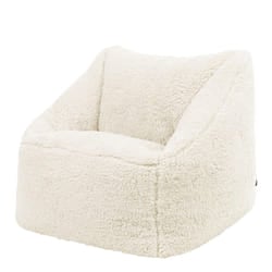 Kids Bean Bag Chair, Natural, Teddy Bear Fleece Armchair, Fluffy Kids Bean Bag with Filling Included for Girls and Boys, Childrens Chair, Nursery