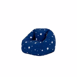 Kids Bean Bag Chair, Navy Blue Bean Bag with Stars, Girls Bean Bag or Boys Bean Bag, Kids Bean Bag with Filling Included, Arr ...