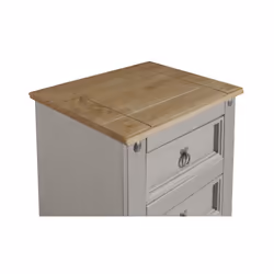 Corona Grey Wax 5 Drawer Narrow Chest Solid Pine Bedroom Furniture