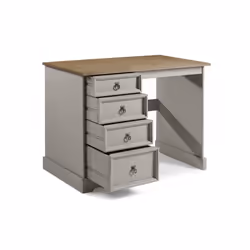 Corona Grey Wax Dressing Table Solid Wood Pine Bedroom Furniture