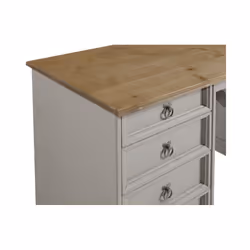Corona Grey Wax Dressing Table Solid Wood Pine Bedroom Furniture