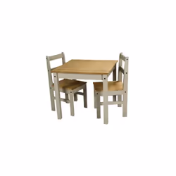 3pc Corona Dining Table Set | Wooden Chairs & Dining Table