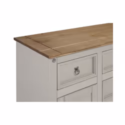 Corona Grey Wax 2 Door 5 Drawer Large Sideboard Cupboard Furniture