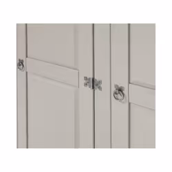 Corona Grey Wax 3 Door Arch Top Wardrobe Bedroom Furniture