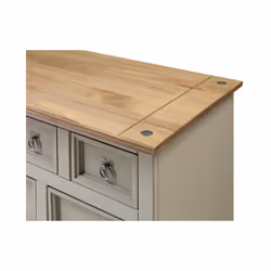 Corona Grey Wax Merchants Chest Sideboard Solid Pine Furniture