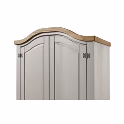 Corona Grey Wax 2 Door 1 Drawer Arch Top Wardrobe Bedroom Furniture