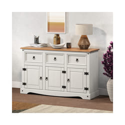 Corona White 3 Door Sideboard