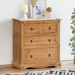 Corona Compact 2+2 Chest Solid Pine bedroom Furniture