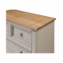 Corona Grey Wax Compact 2+2 Chest Solid Pine Bedroom Furniture