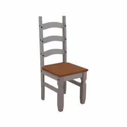 Corona Grey Wax Pair of Dining Chairs