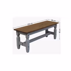 Corona Grey Wax 4'0" Bench