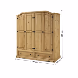 Corona 4 Door 2 Drawer Wardrobe