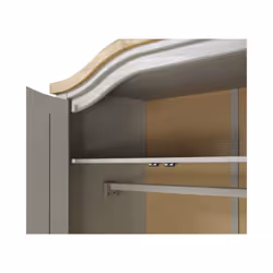 Corona Grey Wax 3 Door 1 Drawer Wardrobe
