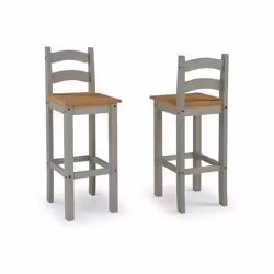 Corona Grey Wax Bistro Set Dining Furniture