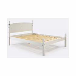 Corona White 4?6? Low End Bed Frame